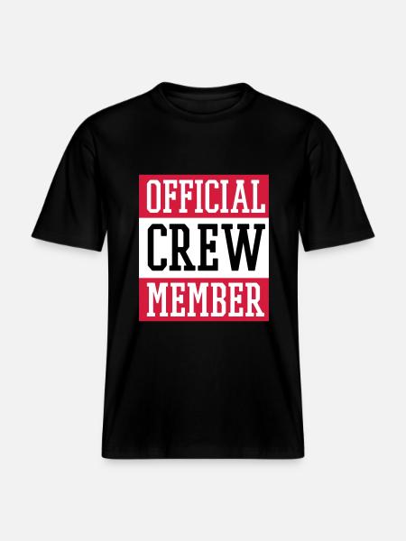 Official Crew Member - RELAXED FIT Unisex Organic T-Shirt - Schwarz