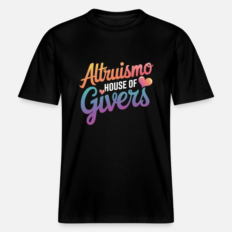 Altruisme Don désintéressé Donner d’école -  T-shirt unisexe RELAXED FIT en coton bio - noir