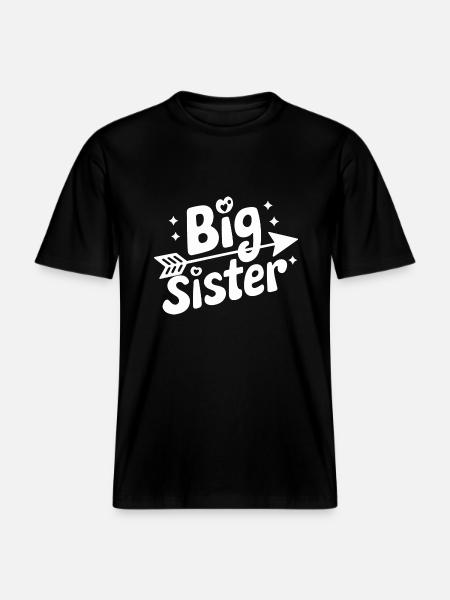 Sister Sibling Family - RELAXED FIT Unisex Organic T-Shirt - black