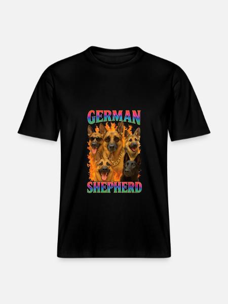 Deutscher Schäferhund - RELAXED FIT Unisex Organic T-Shirt - Schwarz
