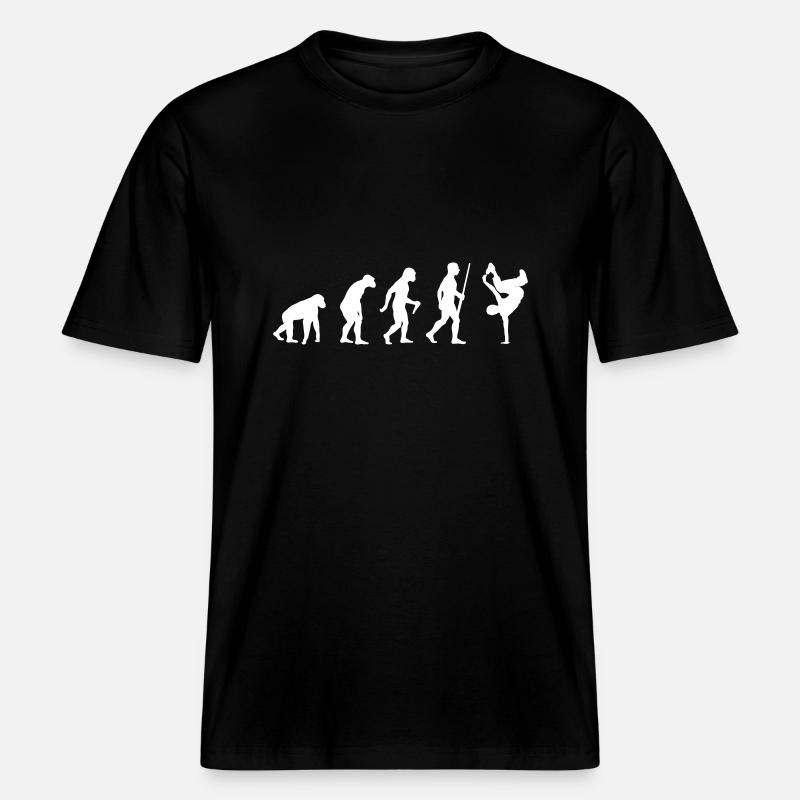 Breakdance Evolution -  RELAXED FIT Unisex Organic T-Shirt - black