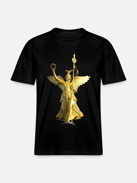 Siegessäule Berlin -  RELAXED FIT Unisex Organic T-Shirt - Schwarz