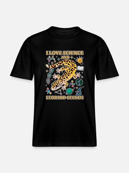 Leopardgecko Spruch Student Leopardgecko Geschenk - RELAXED FIT Unisex Organic T-Shirt - Schwarz
