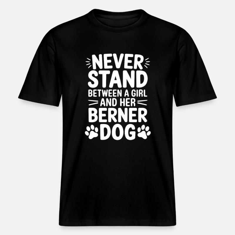 Bouvier bernois Dicton bouvier bernois -  T-shirt unisexe RELAXED FIT en coton bio - noir