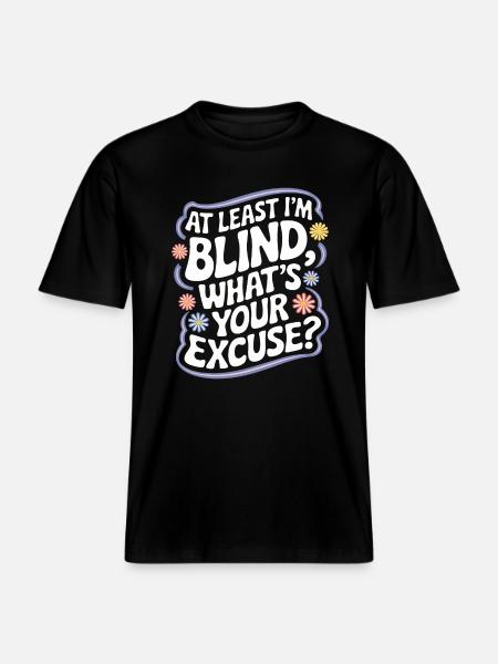 Blinde Blindheit Sehbehinderte Menschen -  RELAXED FIT Unisex Organic T-Shirt - Schwarz