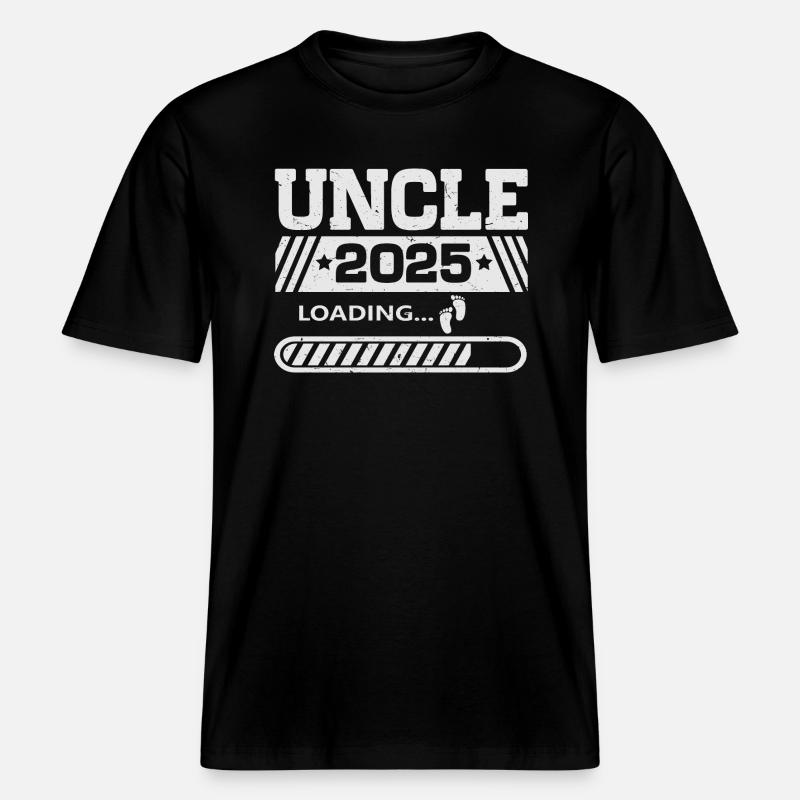 Uncle 2025 loading -  RELAXED FIT Unisex Organic T-Shirt - black