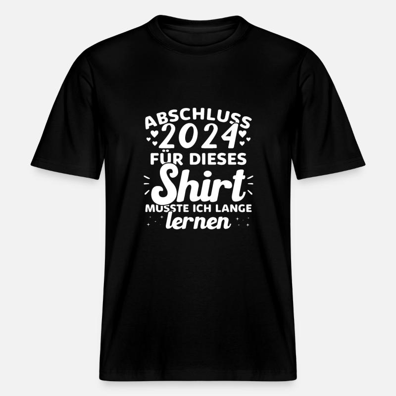 Abschluss 2024 Abschluss der Realschule -  RELAXED FIT Unisex Organic T-Shirt - Schwarz