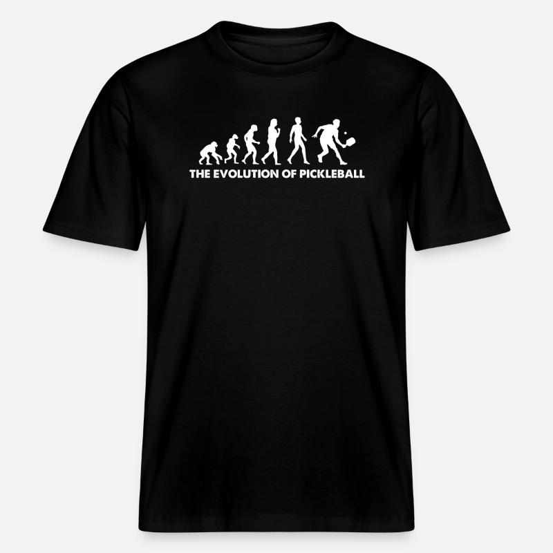 L’évolution du pickleball -  T-shirt unisexe RELAXED FIT en coton bio - noir