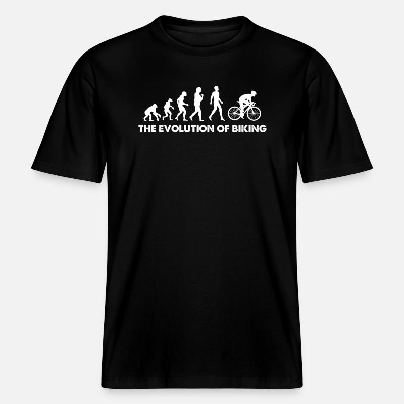 L’évolution du vélo - T-shirt unisexe RELAXED FIT en coton bio - noir