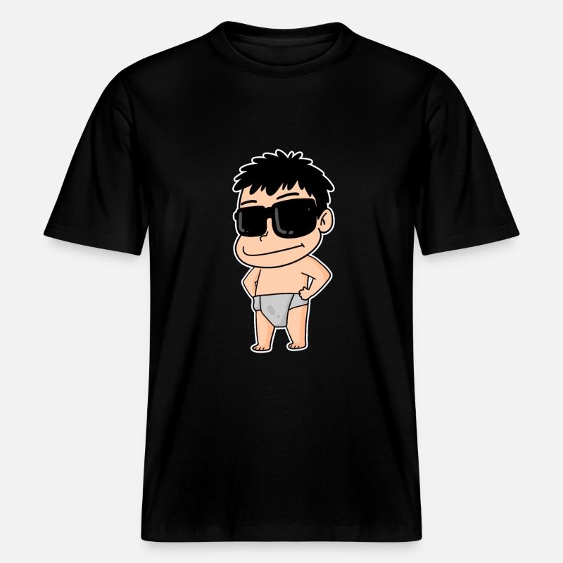 Bébé cool -  T-shirt unisexe RELAXED FIT en coton bio - noir