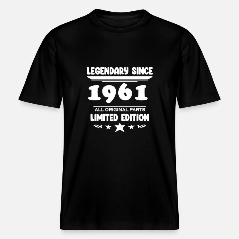 Année de construction 1961 -  T-shirt unisexe RELAXED FIT en coton bio - noir