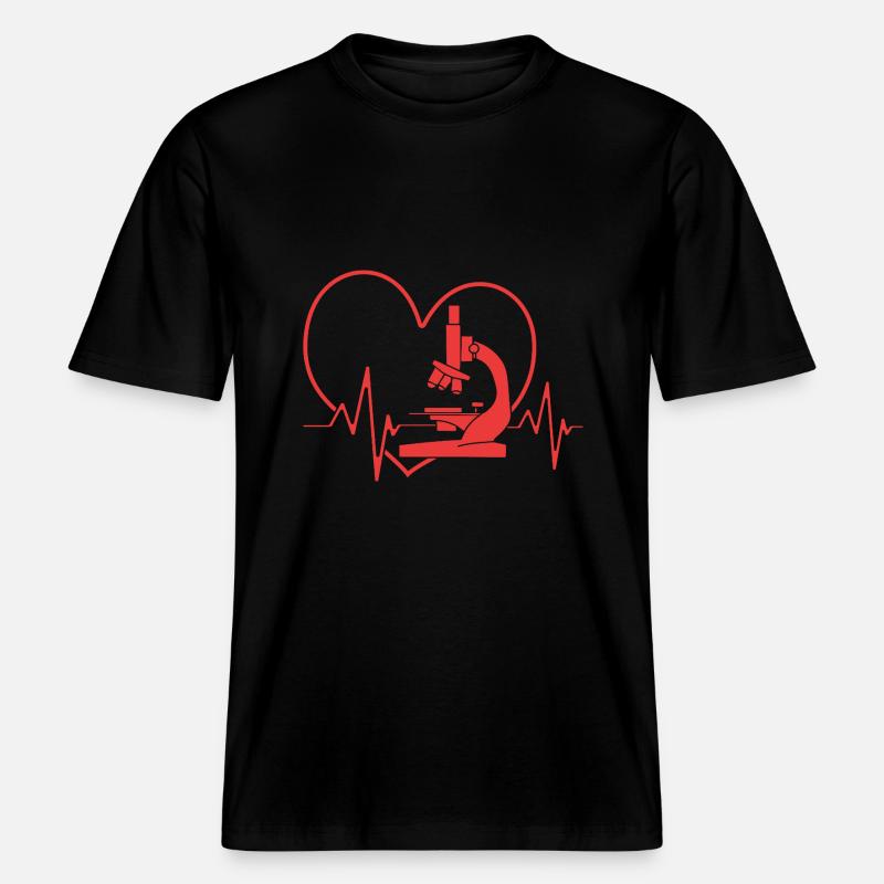 Molécule de formule structurelle -  T-shirt unisexe RELAXED FIT en coton bio - noir