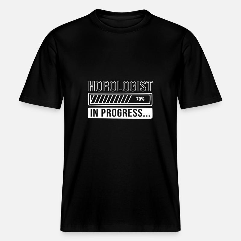 Clockwork Clock - RELAXED FIT Unisex Organic T-Shirt - black