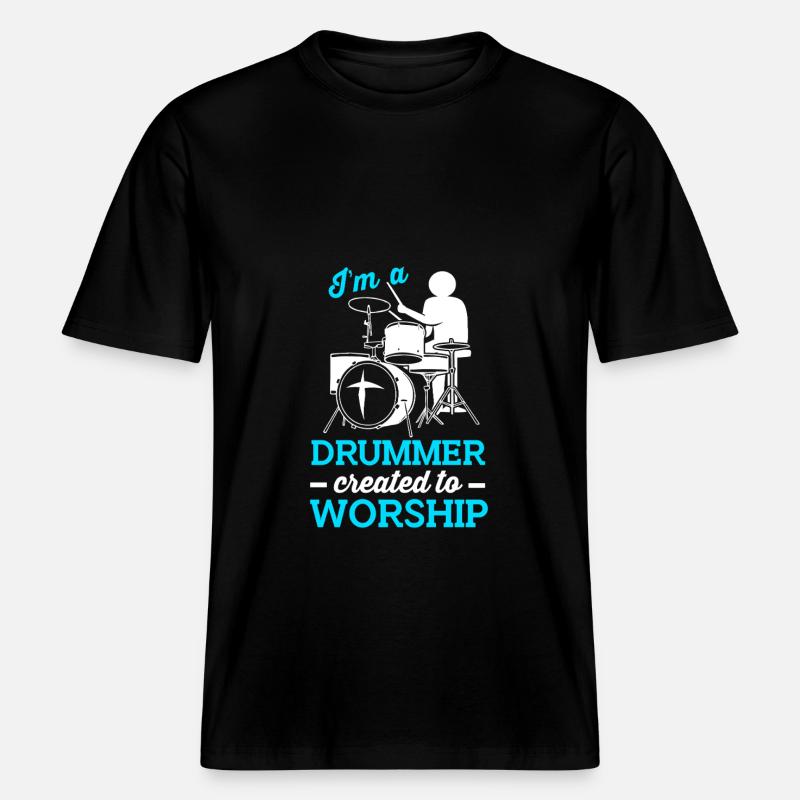 Drumsticks Schlagzeug Schlagzeuger -  RELAXED FIT Unisex Organic T-Shirt - Schwarz