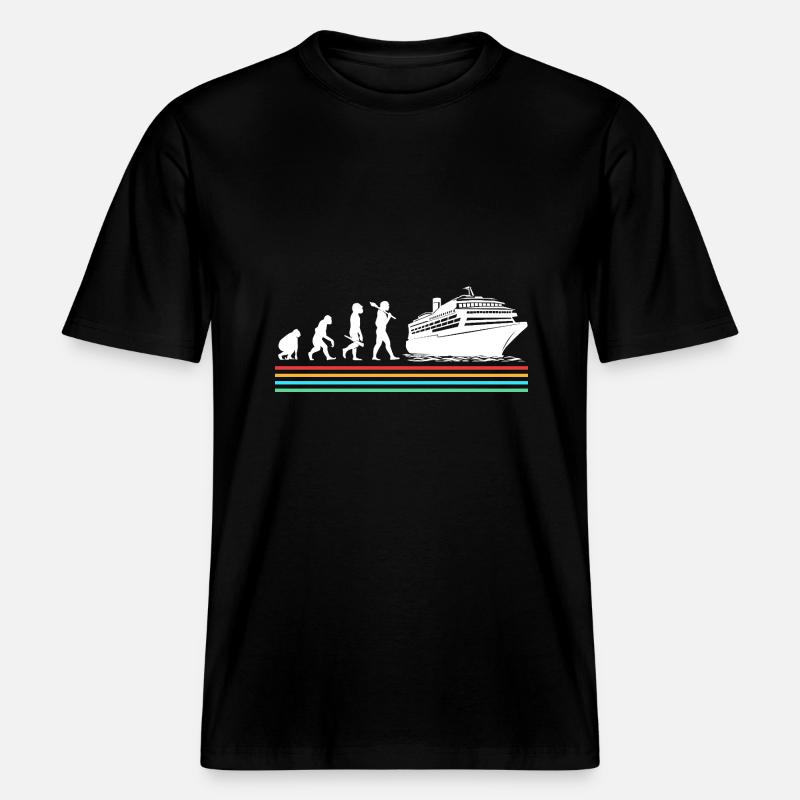 Cruise Cruise Ship Evolution -  RELAXED FIT Unisex Organic T-Shirt - black