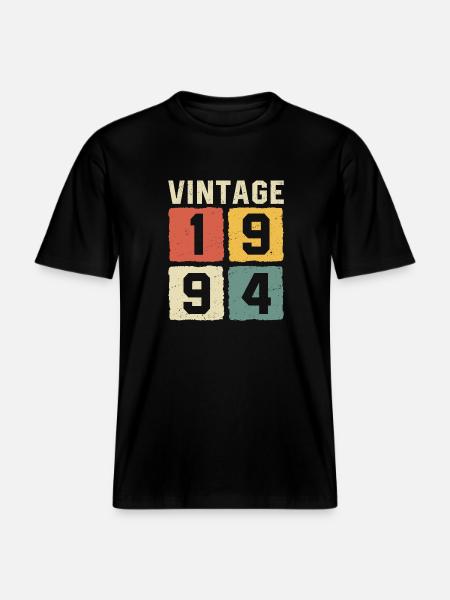 Millésime 1994 Né en 1994 -  T-shirt unisexe RELAXED FIT en coton bio - noir
