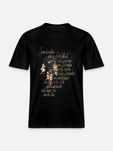 Worte vom Traumfänger - RELAXED FIT Unisex Organic T-Shirt - Schwarz