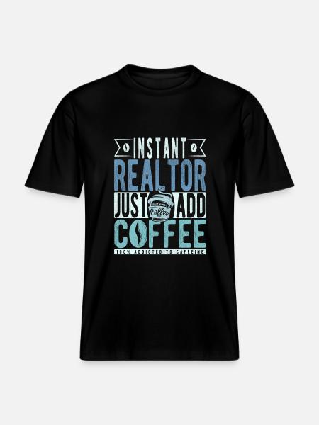 Broker coffee saying - RELAXED FIT Unisex Organic T-Shirt - black