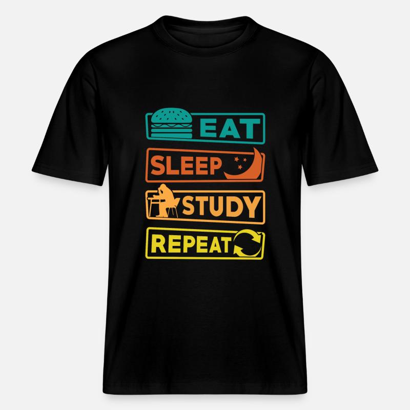 Student Study Learning Exam -  RELAXED FIT Unisex Organic T-Shirt - black