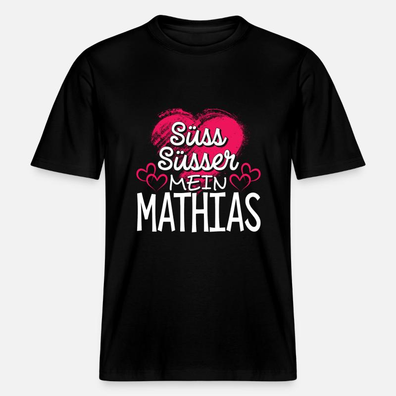 MATHIAS - süss - RELAXED FIT Unisex Organic T-Shirt - Schwarz