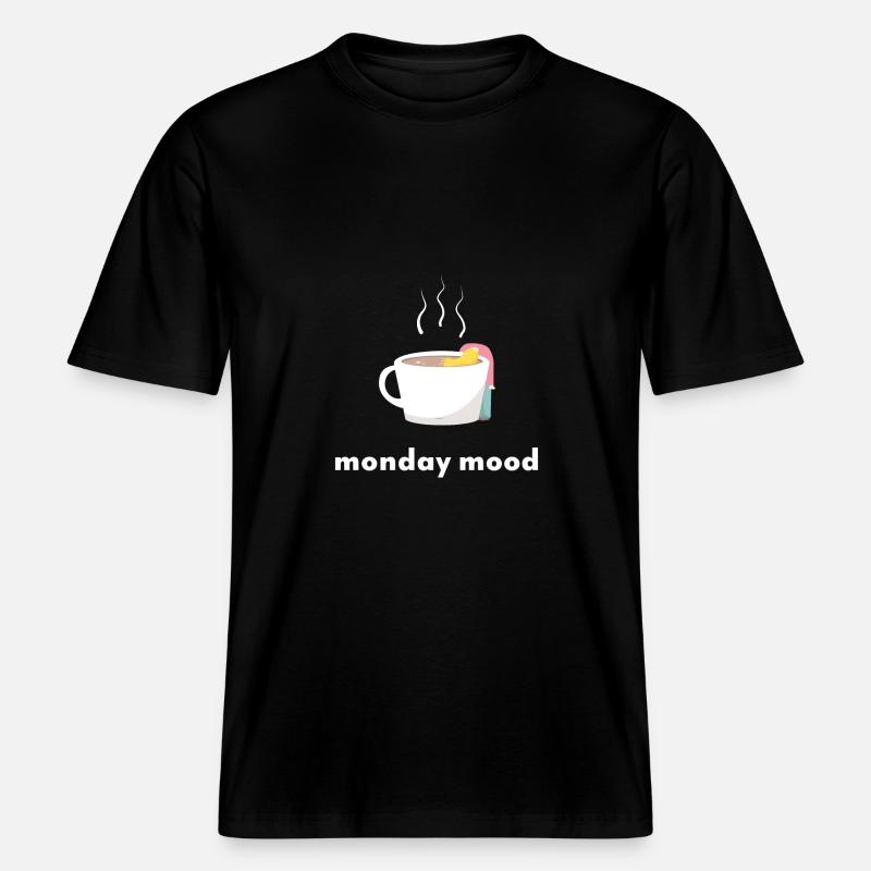 Lunes estado de ánimo - Camiseta RELAXED FIT ecológica unisex - negro