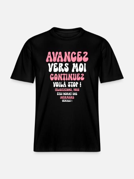 Humour Super Cadeau Pour Infirmière -  T-shirt unisexe RELAXED FIT en coton bio - noir