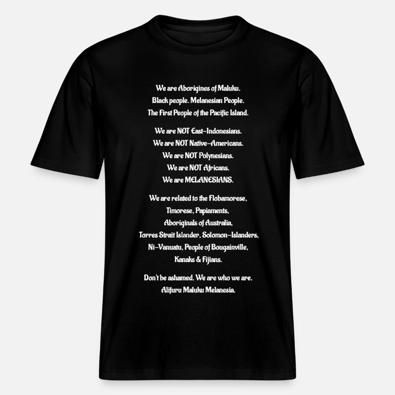Aborigines oder Maluku - RELAXED FIT Unisex Organic T-Shirt - Schwarz