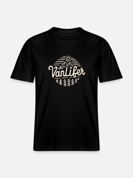 Vanlifer Vanlife -  RELAXED FIT Unisex Organic T-Shirt - Schwarz