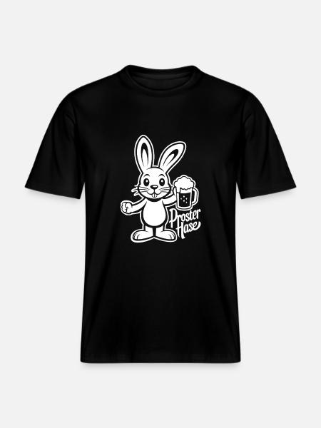 Prosterhase - Osterhase - Prost - Ostern -  RELAXED FIT Unisex Organic T-Shirt - Schwarz