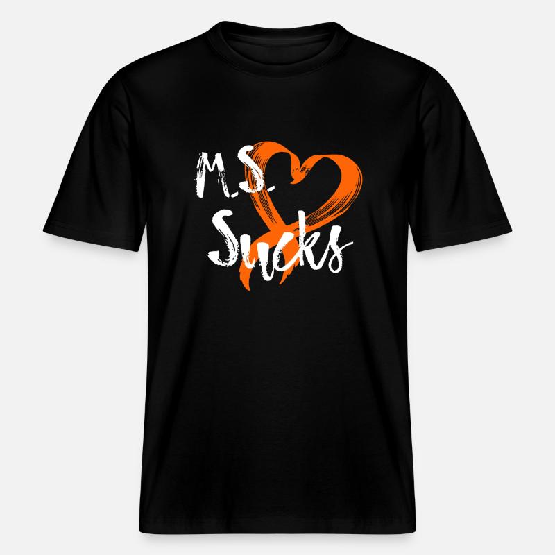 Multiple Sclerosis Awareness - RELAXED FIT Unisex Organic T-Shirt - black