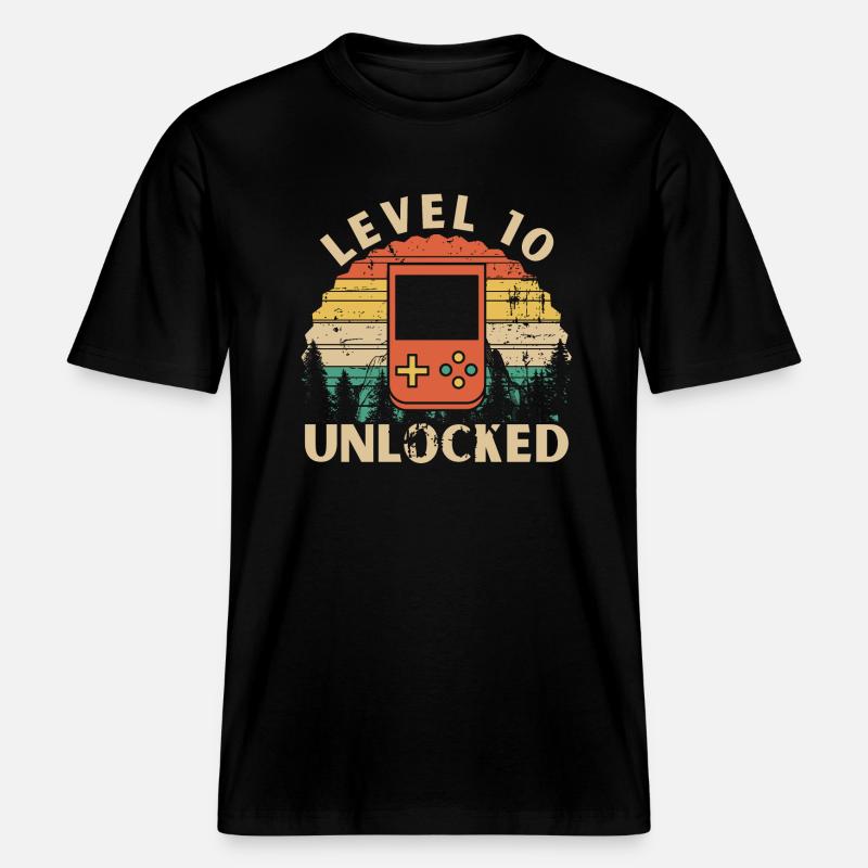 Level 10 Unlocked -  T-shirt unisexe RELAXED FIT en coton bio - noir