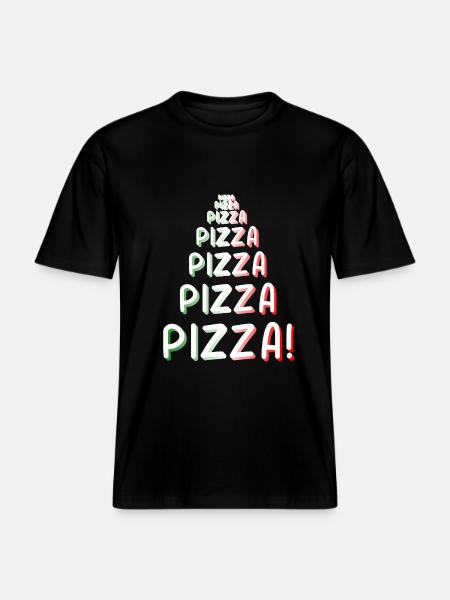 Pizza Pizza Pizza - RELAXED FIT Unisex Organic T-Shirt - black