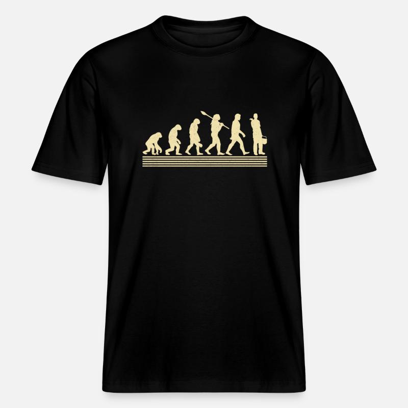 Klempner-evolution -  RELAXED FIT Unisex Organic T-Shirt - Schwarz