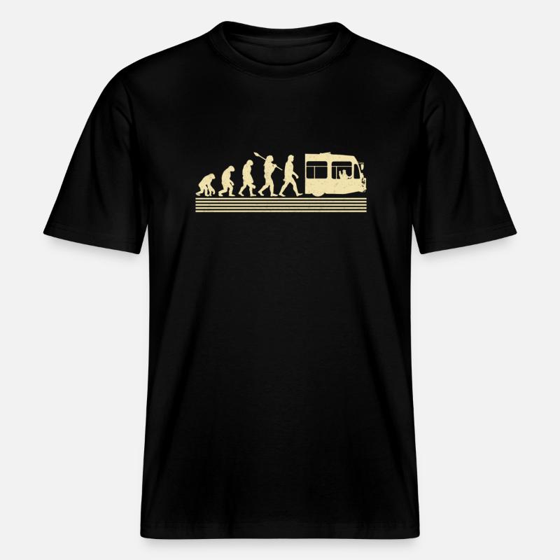 Évolution du conducteur de bus - T-shirt unisexe RELAXED FIT en coton bio - noir
