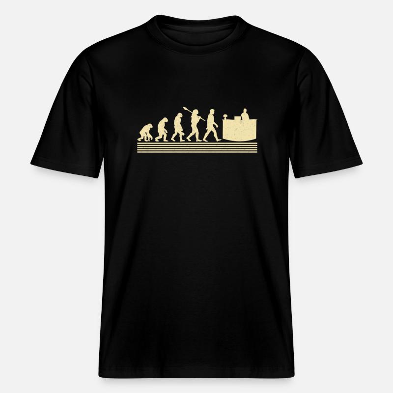 Évolution des réceptionnistes -  T-shirt unisexe RELAXED FIT en coton bio - noir