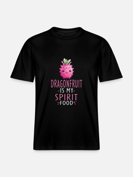 Dragon Fruit Kawaii -  RELAXED FIT Unisex Organic T-Shirt - black