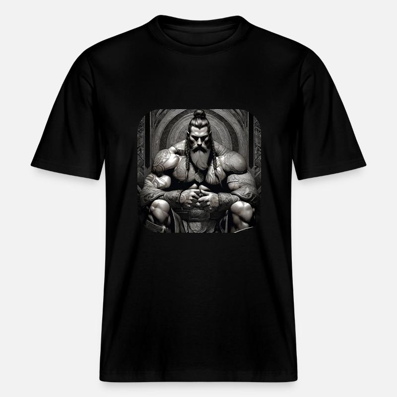 Stolzer Wikinger Krieger Germane -  RELAXED FIT Unisex Organic T-Shirt - Schwarz