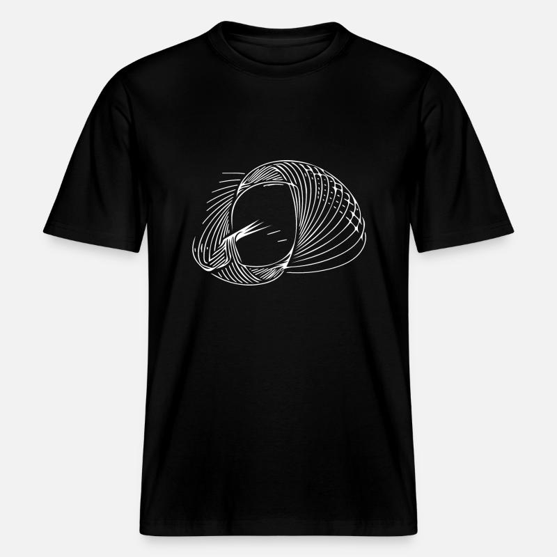 Lignes de cercle géométriques -  T-shirt unisexe RELAXED FIT en coton bio - noir