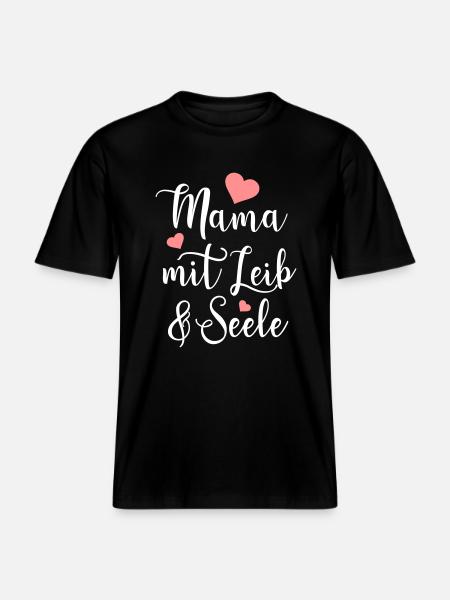 Vollblutmama Beste Mama Geschenk Liebe Mutterliebe -  RELAXED FIT Unisex Organic T-Shirt - Schwarz