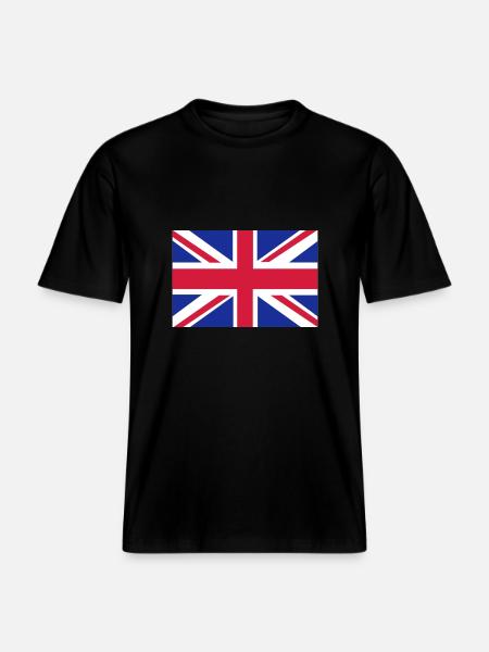 British flag - T-shirt unisexe RELAXED FIT en coton bio - noir