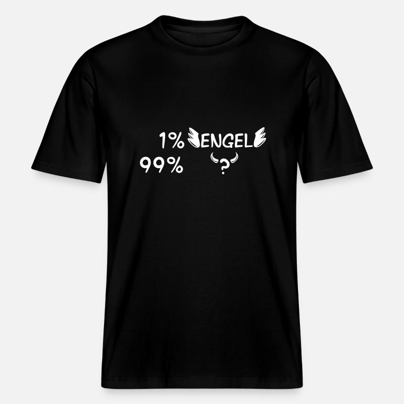 Engel oder Teufel - RELAXED FIT Unisex Organic T-Shirt - Schwarz
