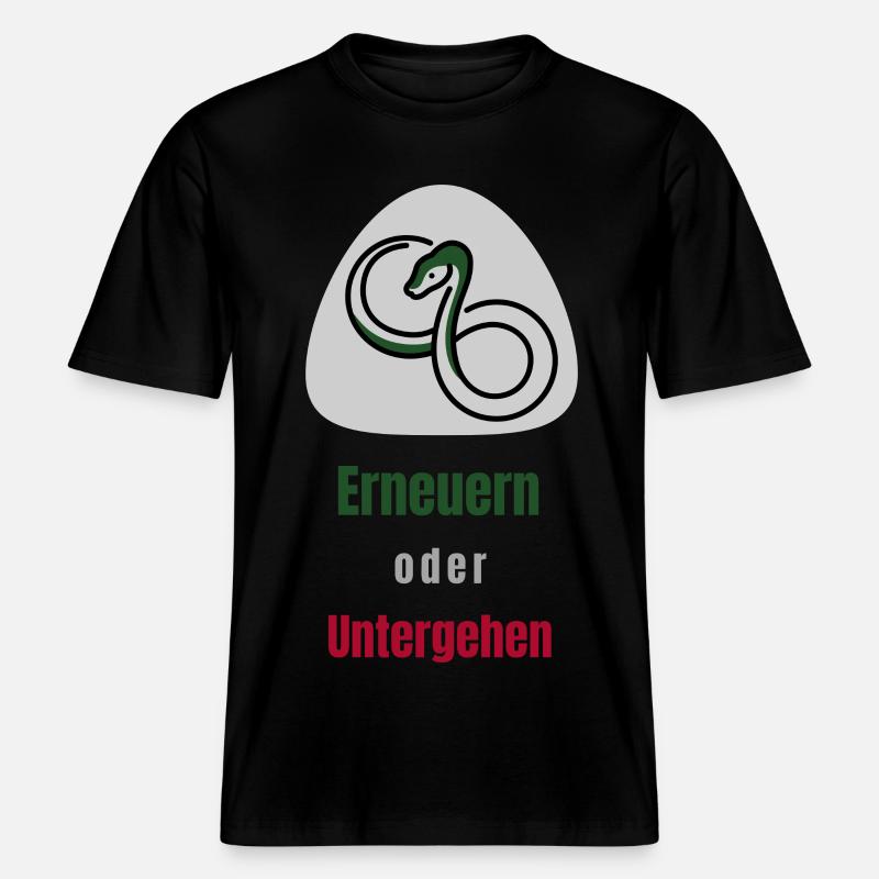 Erneuern oder Untergehen -  RELAXED FIT Unisex Organic T-Shirt - Schwarz