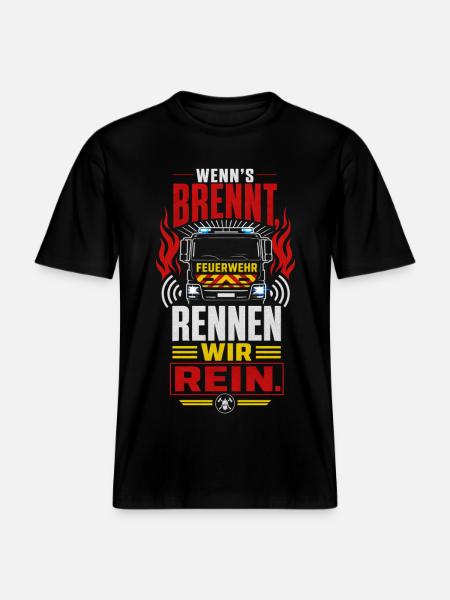 Feuerwehr - RELAXED FIT Unisex Organic T-Shirt - Schwarz