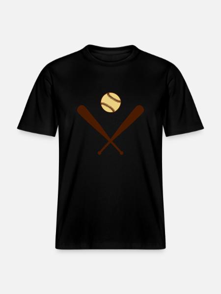 Baseball - RELAXED FIT Unisex Organic T-Shirt - black