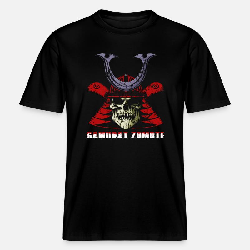 Samurai Zombie -  T-shirt unisexe RELAXED FIT en coton bio - noir