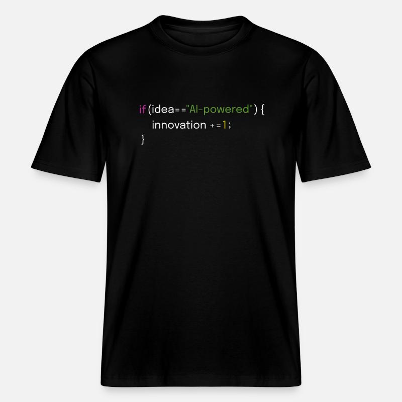 Innovations- und AI-Coding-Design -  RELAXED FIT Unisex Organic T-Shirt - Schwarz