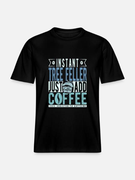 Baum Faller coffee saying - RELAXED FIT Unisex Organic T-Shirt - black