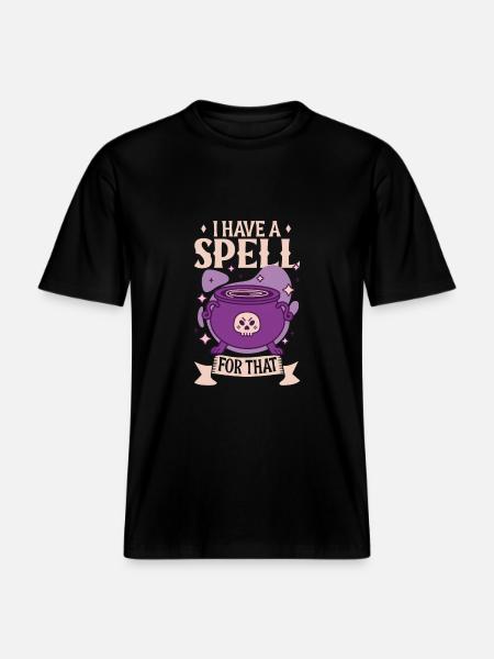 Witch Occult Gothic Dark Satanic Unholy -  RELAXED FIT Unisex Organic T-Shirt - black