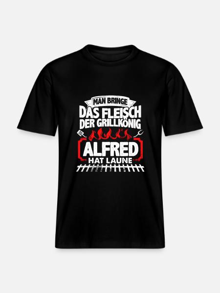 ALFRED - Grill - RELAXED FIT Unisex Organic T-Shirt - Schwarz