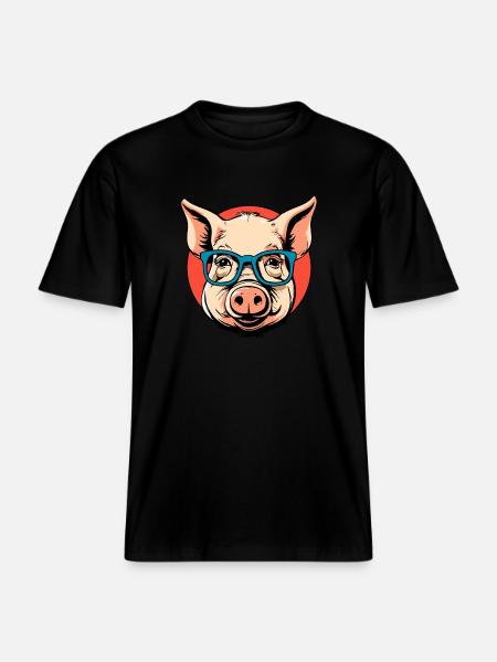 The Cunning Pig - RELAXED FIT Unisex Organic T-Shirt - black